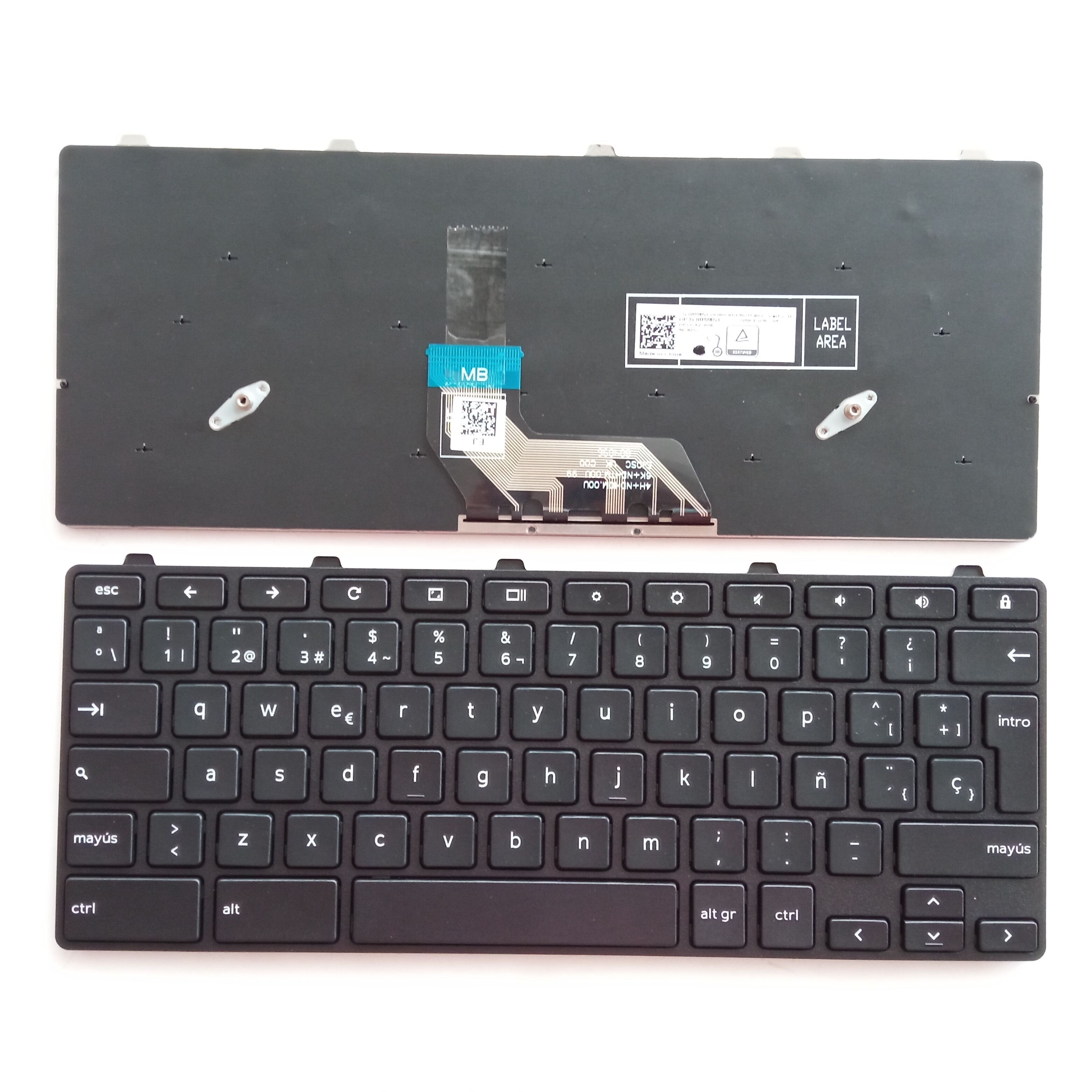 Picture of Laptop Spanish keyboard forNew Replacement Laptop Keyboard For DELL 3180 Google version with lock BLACK FRAME BLACK Sp Layout